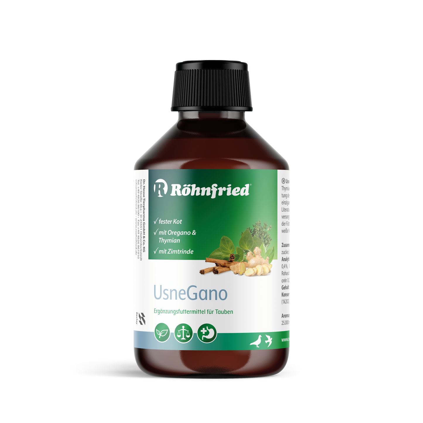 Rohnfried UsneGano — Natural Essential Oil Blend for Pigeons & Cage Birds