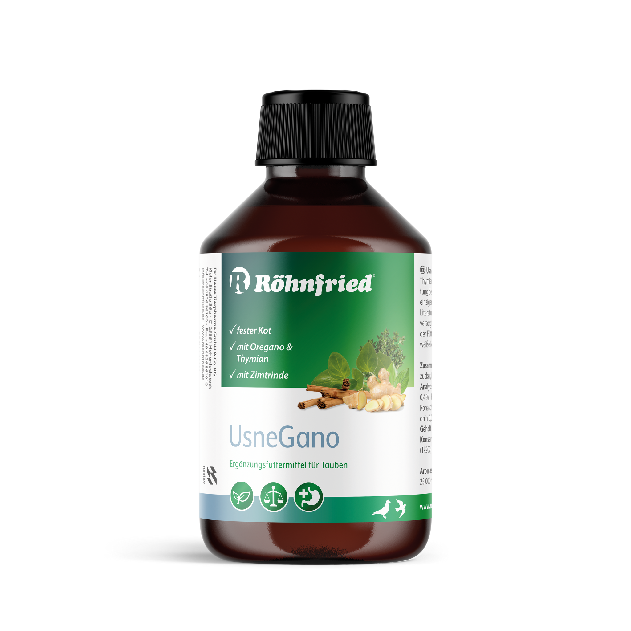 Rohnfried UsneGano — Natural Essential Oil Blend for Pigeons & Cage Birds