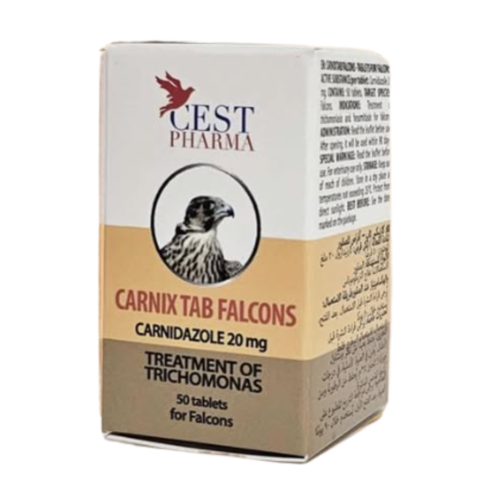 Carnix Tab Falcons — Carnidazole 20 mg Tablets for Trichomoniasis (Canker) in Falcons, Pigeons & Birds